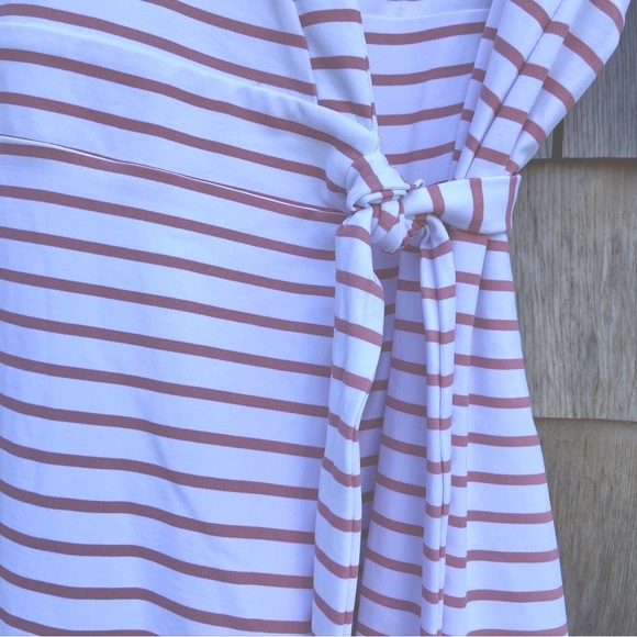 SOUTHERN TIDE Coral and White Striped Moira Performance Skort Romper - Picture 7 of 8